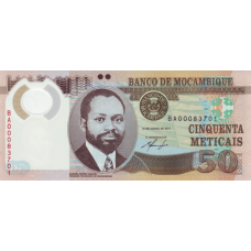 P150a Mozambique - 50 Meticals Year 2011 (Polymer)